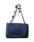 Paris-Dubai Denim Flap Bag, back view
